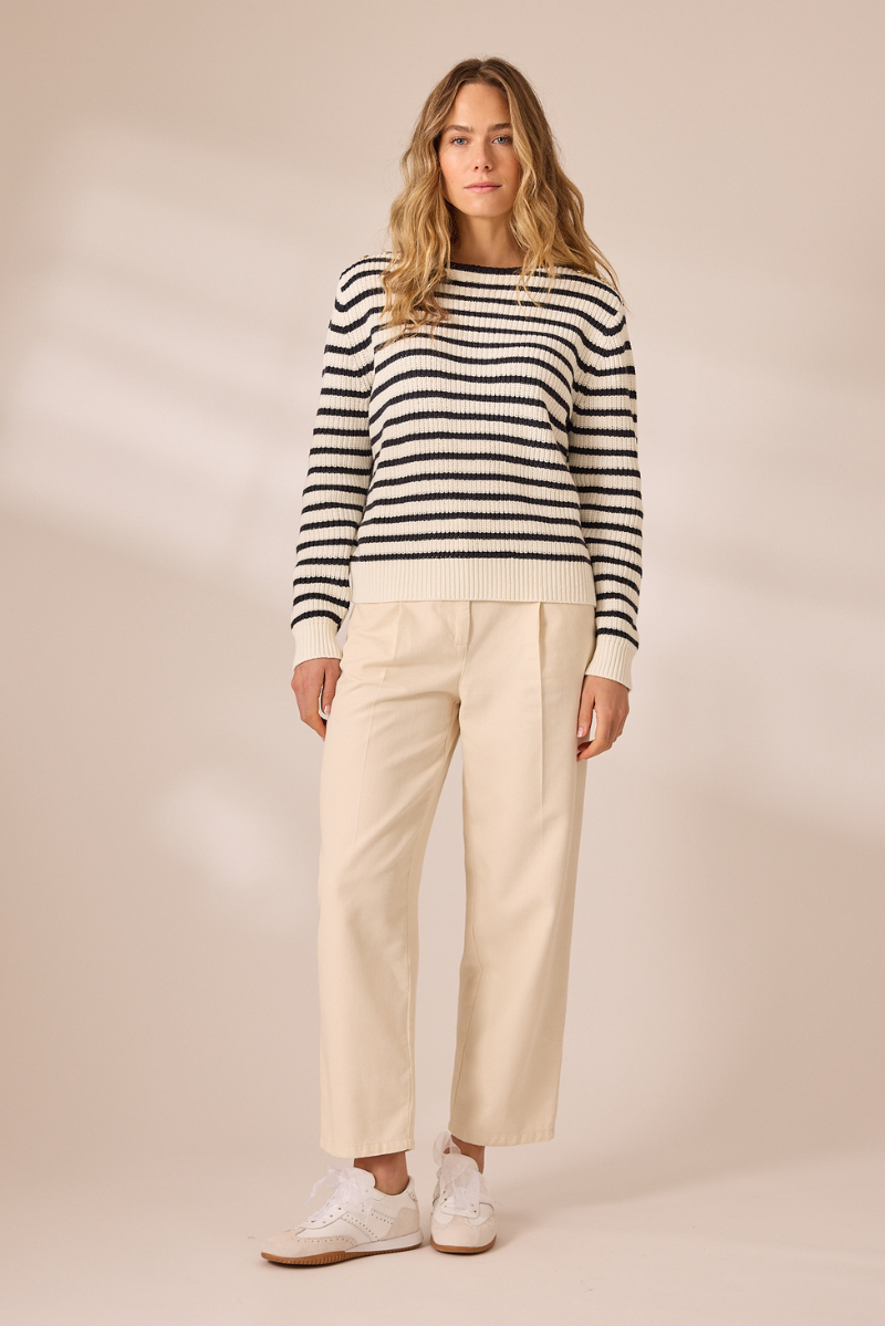 Lara Pullover Marine-navy Print